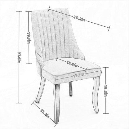 Rayon Cloth Flocking Linen Dining Chairs