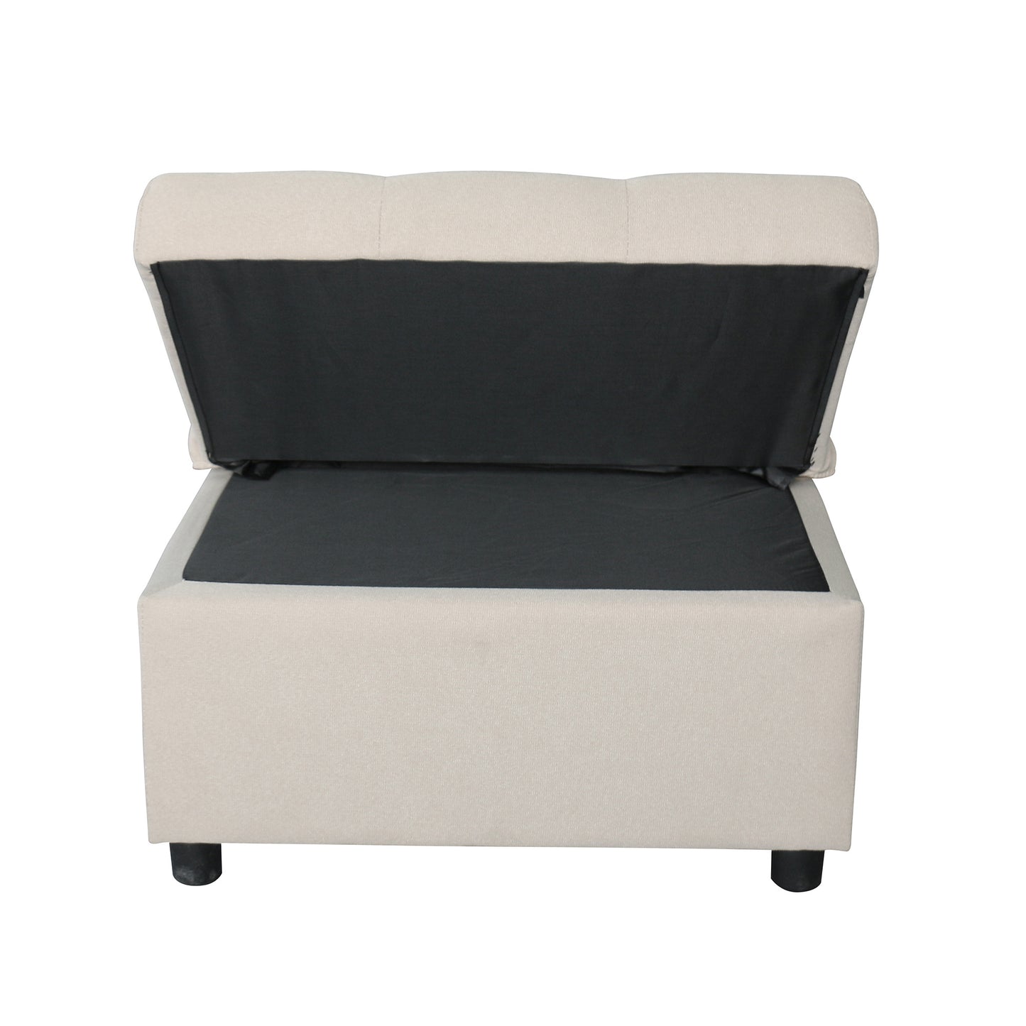 Folding Ottoman Sofa Bed Beige