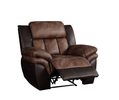 Jaylen Recliner; Toffee & Espresso Polished Microfiber 55427